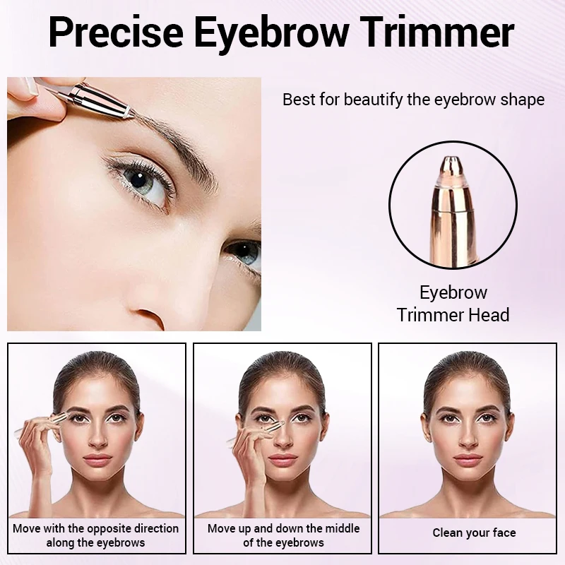 전기 눈썹 트리머, USB 충전기 보안 제모, 눈썹 제모기 셰이퍼 면도기, 무통 면도기, 얼굴 제모