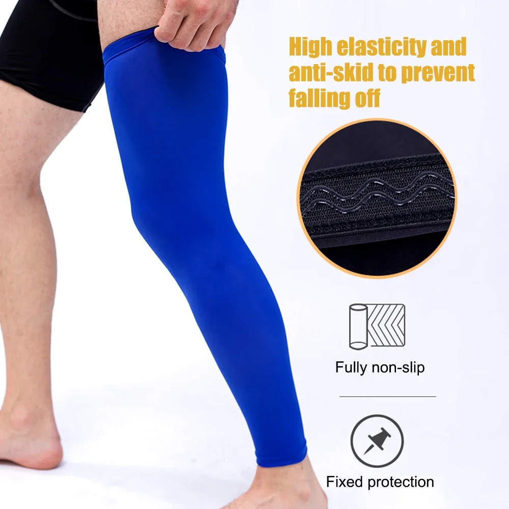 Manches de jambe complètes pour hommes et femmes, manches de jambe longues de compression, manches de genou pour protéger la jambe, basket-ball,