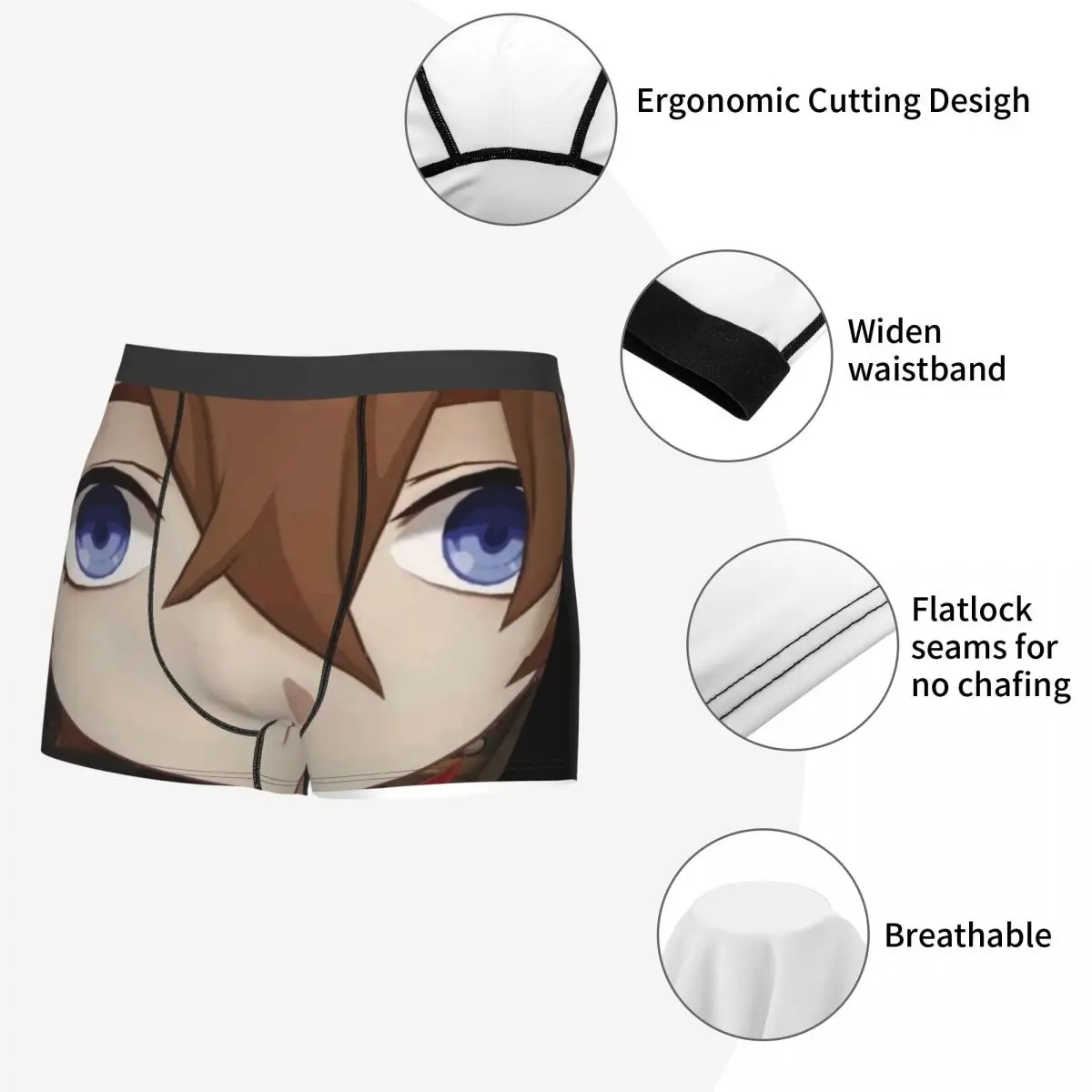 Funny Boxer Shorts Panties Men Childe Genshin Impact Underwear Anime Soft Underpants for Male S-XXL