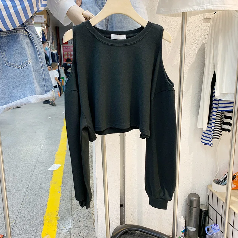 بلوزات امرأة شوجو فتاة الألوان الجمالية الصيف Colorblock ملابس داكنة المتسكعون شعبية المناسب س الرقبة التطريز Y2K