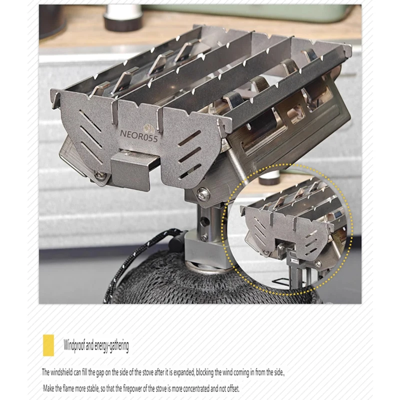 For Snow Peak GS150 Camping Stove Accessories Pure Titanium Windproof Bracket Outdoor Travel Picnic Portable Gas Stove Stand
