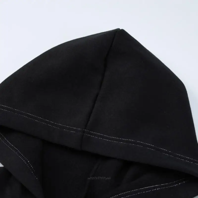 X5XA Cappotto maglione casual street Felpa a maniche lunghe vestibilità ampia con stampa lettere