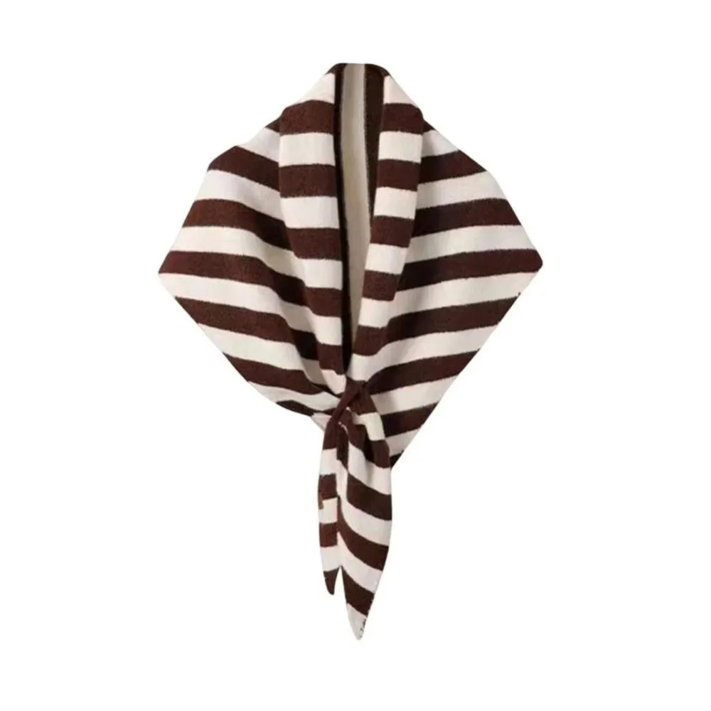 

Элегантная шерстяная женская шаль с большим полосатым принтом, вязаная шаль, теплая мягкая накидка-пончо, осень-зима