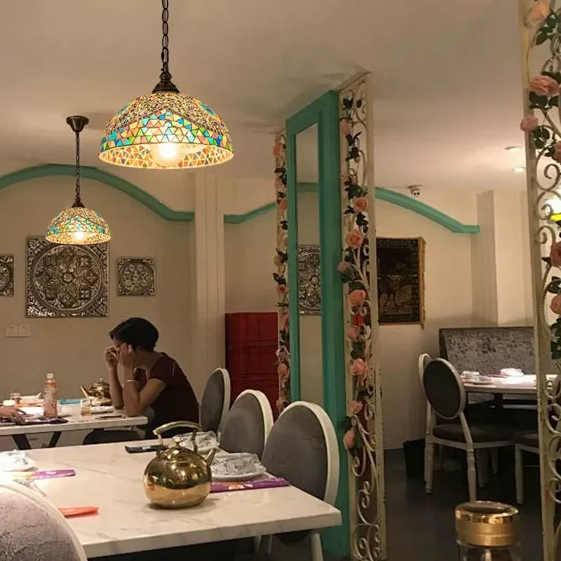 Exotic Chandelier for Turkish Pendant Lamp Entrance Foyer Restaurant Bar Style Bedroom Bedside Aisle Balcony Hanging Light
