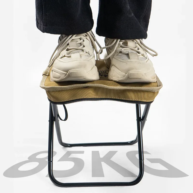 خفيفة التكتيكية كرسي قابل للطي سبائك الألومنيوم المحمولة التخييم مقعد المدمجة الصيد البراز للمشي تسلق الاستخدام في الهواء الطلق #5