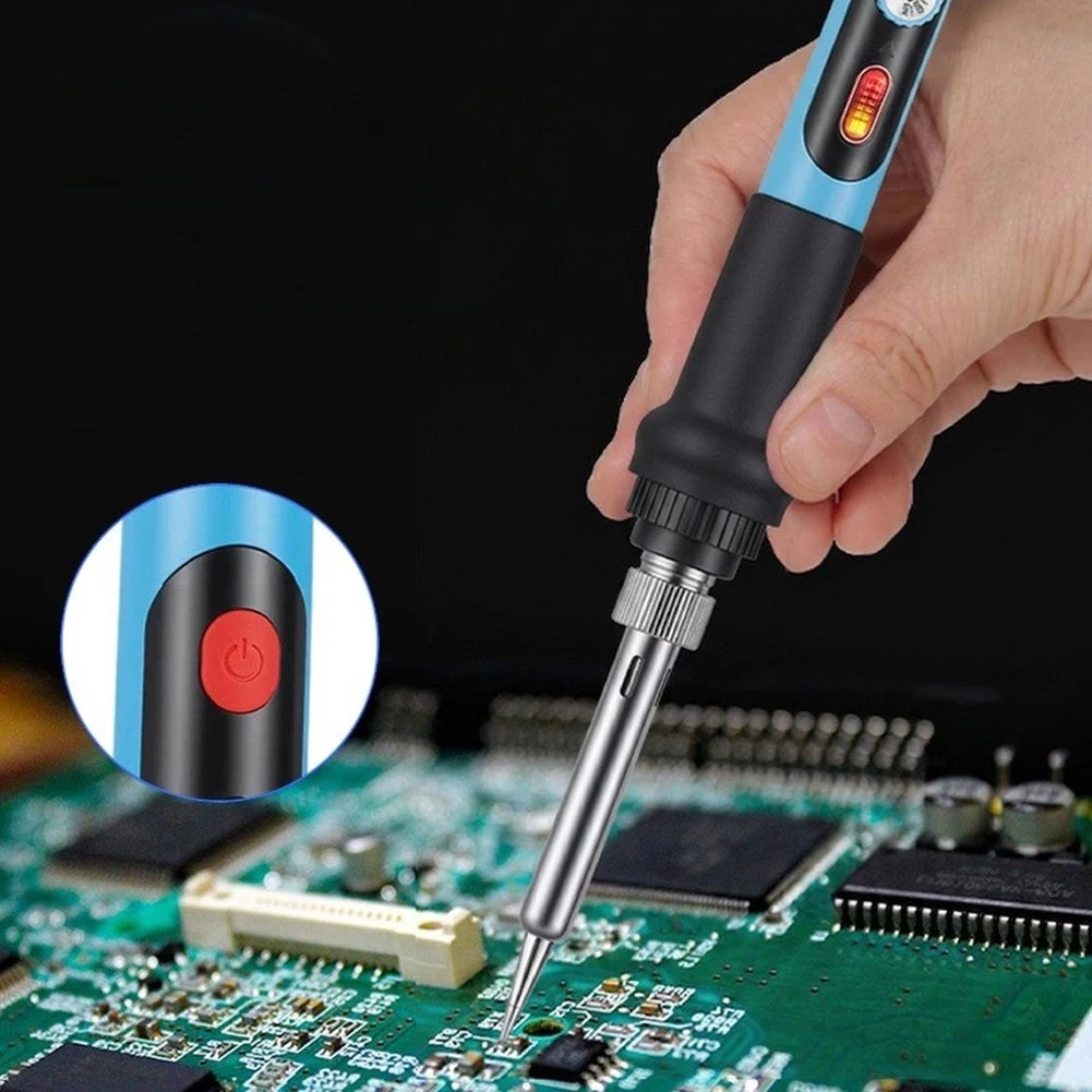 908N Soldering Iron Kit With Adjustable Temp 200 To 450C Fast Heat Up For Electronics Repair And DIY Projects