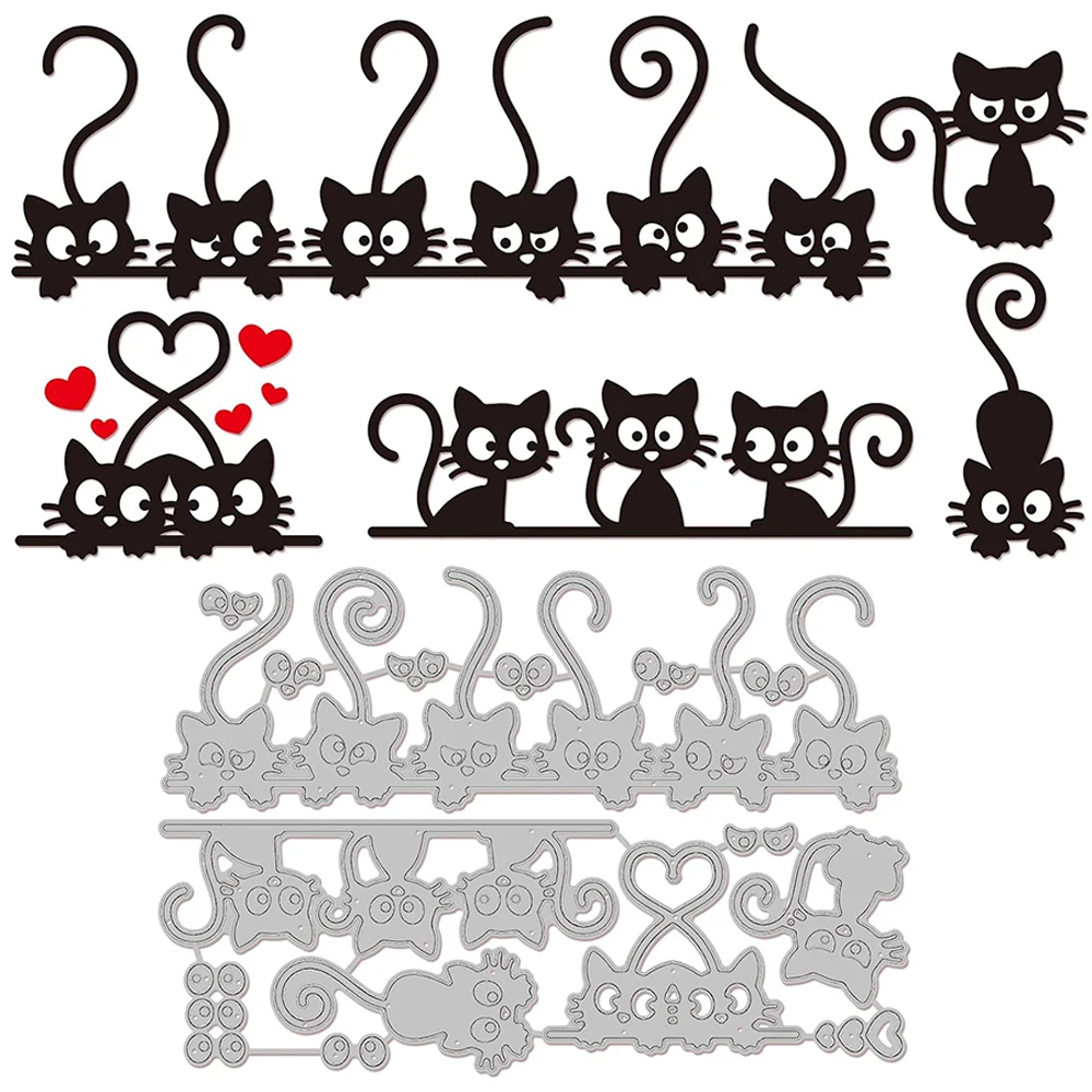 2024 AliliArts Metal Cutting Dies Cat Border diy Scrapbooking Photo Album Decorative Embossing PaperCard Die