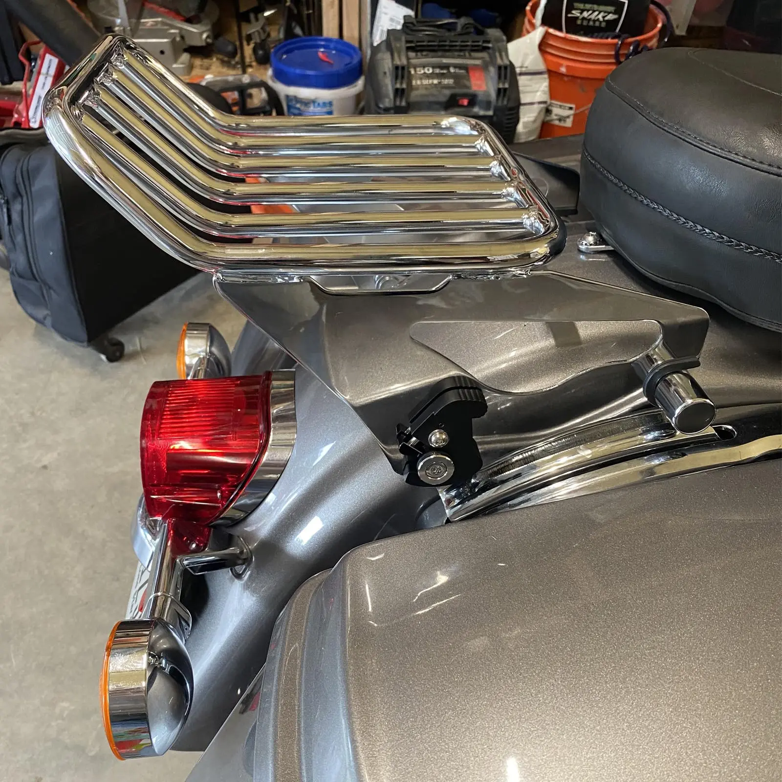 Two-Up Luggage Rack Motorcycle Rear Mounting Rack for Harley Touring Models 2009-2024 Street Glide Road Glide Road King