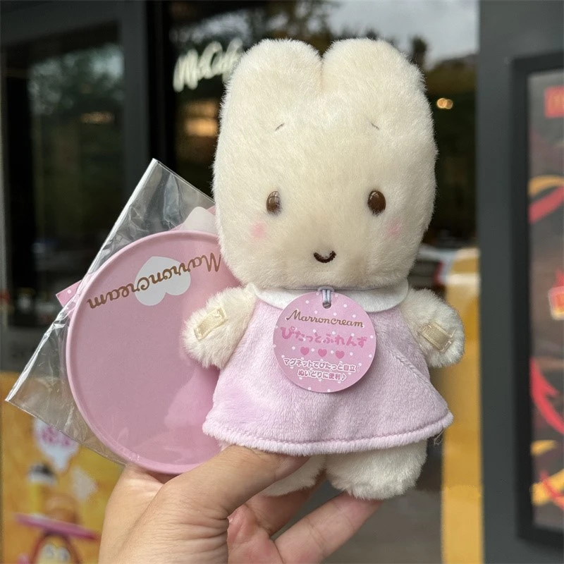 Marron Cream Plush Doll Pitatto Friends Standing Magnet Bunny Rabbit Stuffed Animal Room Desk Decoration Girls Toys Gift