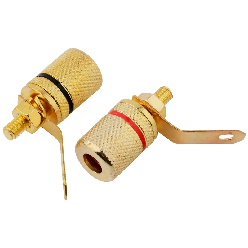 4mm Banana Socket Binding Post Gold Plated Speaker Terminal Connector for Amplifier Receiver Audio Speaker Cable DIY