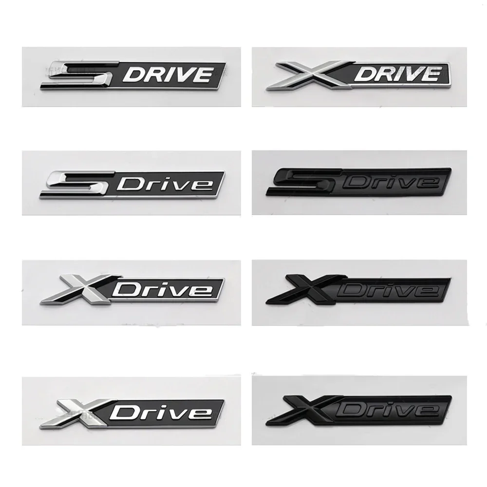 

ABS Car Rear Trunk Letters Emblem Badge Fender Side Sticker For BMW XDRIVE SDRIVE 3 5 Series X3 X5 M3 M5 E46 E90 E83 F20 F30