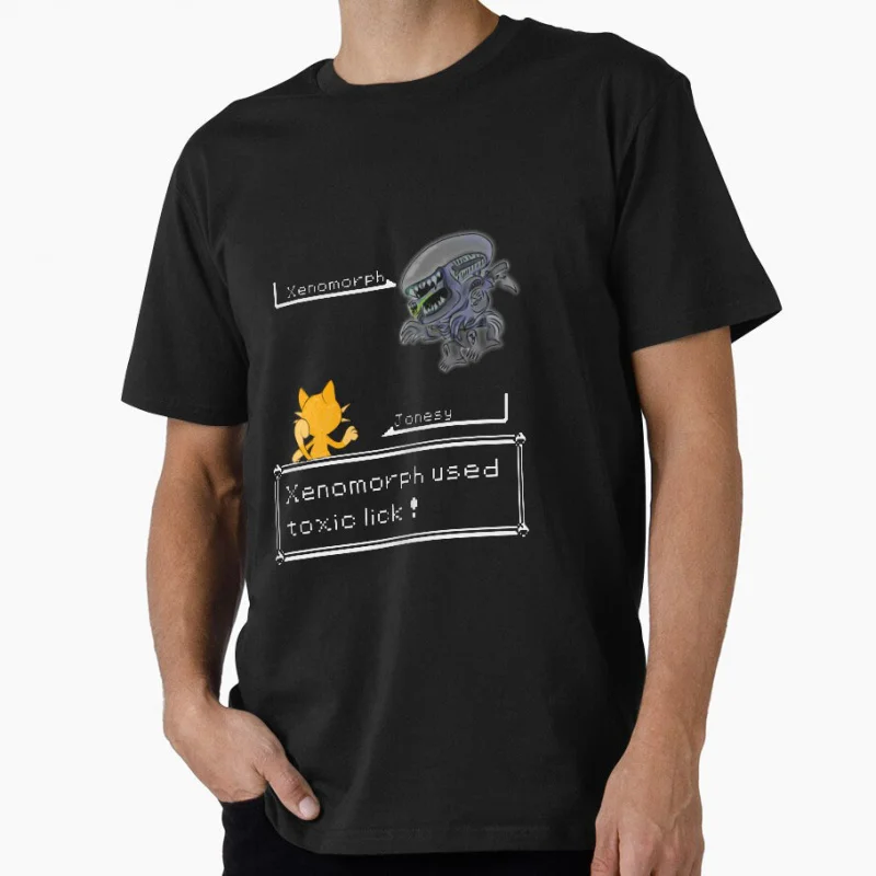 

a wild xenomorph appeard 80s Horro movie Alien Hells warrior Ripley Sacry Space Monster hunter funny T-shirt Large size Tops