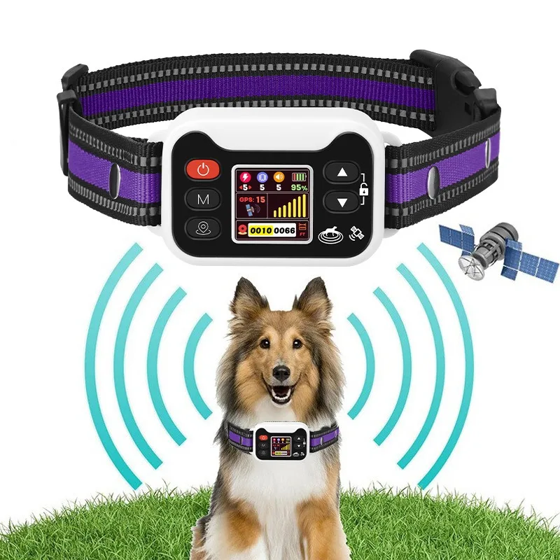 GPS Wireless Dog FencePet Training Collar Waterproof Rechargeable 800M Radius Smart Boundary Outdoor No-Wire Hidden System