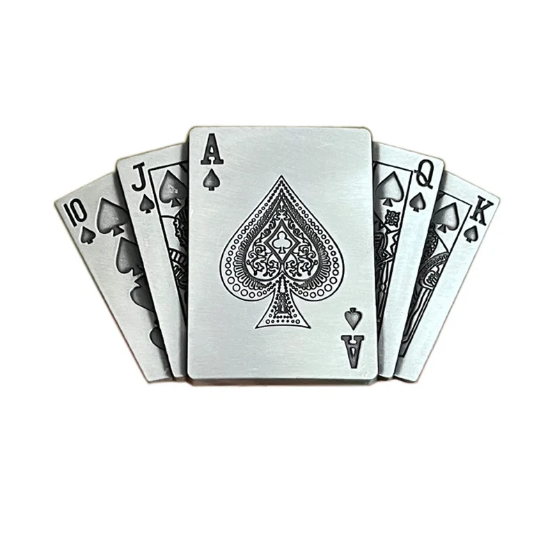 

Playing card belt buckle Western style