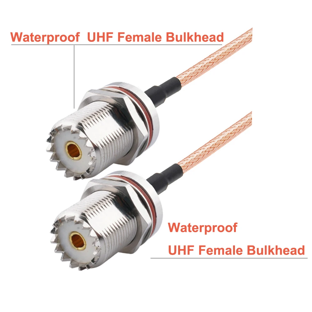 BEVOTOP UHF zu UHF Kabel SO239 UHF Weibliche SO-239 Panel Montieren Jumper RG316 Zopf 50 Ohm RF Koaxial verlängerung Kabel Adapter