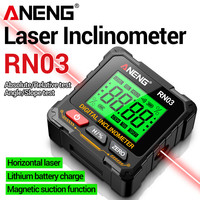 Magnetic Rechargeable Digital Angle Finder ANENG RN02/RN03 Laser Inclinometer USB Protractor Level Angle Ruler Angle Measurement