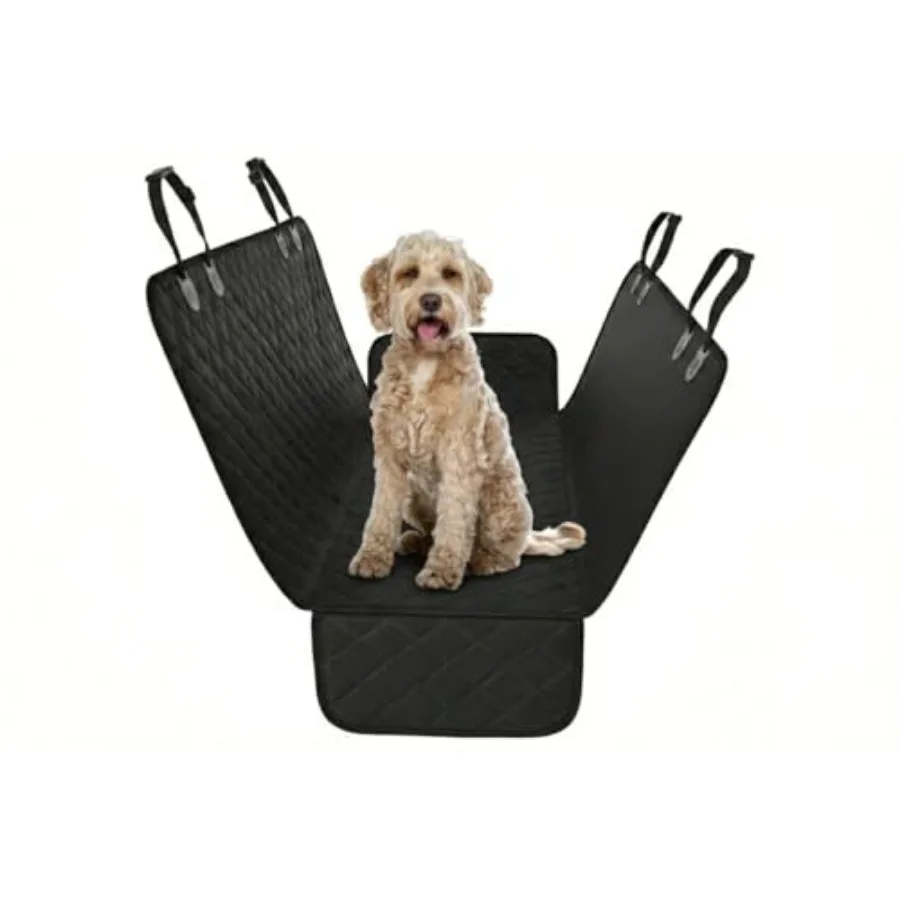 

Black Standard Dog Car Hammock Back Seat Cover, Waterproof Backseat Cover Protector for Truck Bench Rear of Sedans or SUVs, Ess