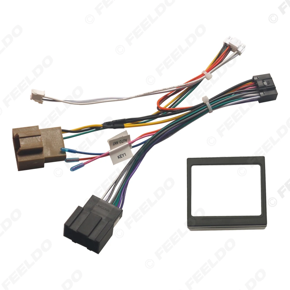 FEELDO Car Radio 16pin Power Cord Wiring Harness Adapter With Canbus For Opel/Vauxhall Corsa E Audio Installation Head Unit image 5