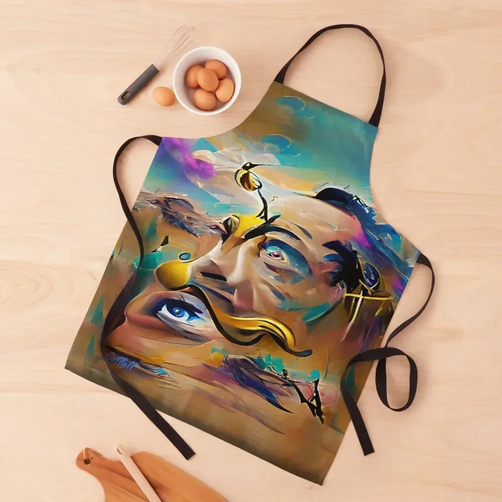 Salvador Dali Tribute - Surreal - Surrealist - Dali Apron women's work Kitchen Kawaii Accessories Apron