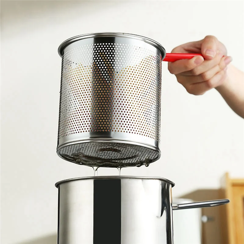 Frituurpot Met Zeef Mand Tong Rvs Japanse Tempura Koekenpot Voor Frietjes Kip