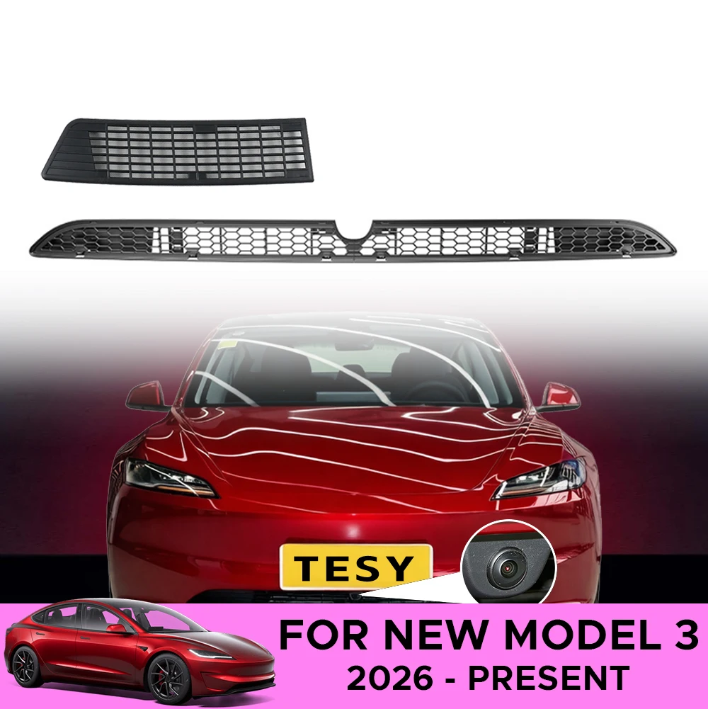 Anti Insect Net Air Intake Bug Filter Mesh with Camera Hole Compatible for Tesla New Model 3 Highland 2026 Exterior Modification