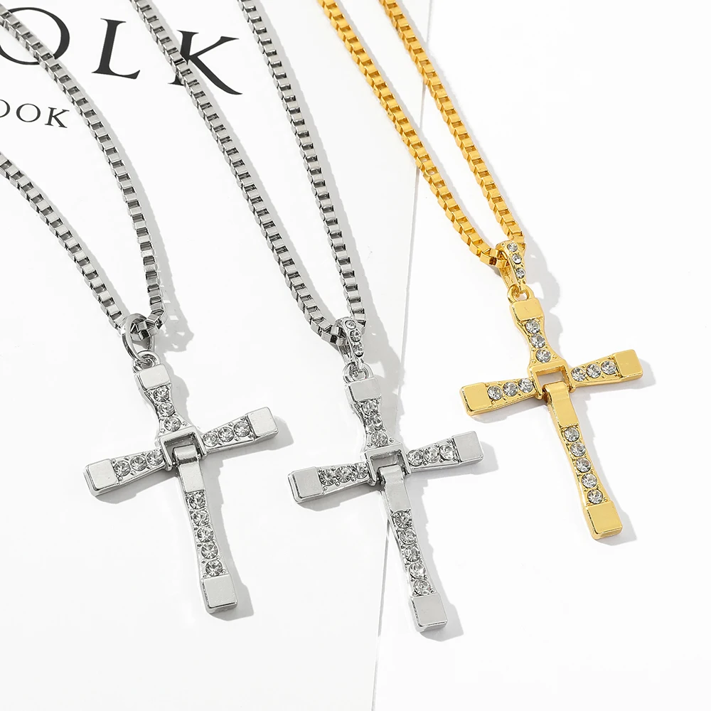 Hip Hop Dominic Toledo Same Style Cross Necklace Pendant Men's Friend Gift Fashion Jewelry