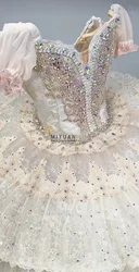 2024 New high-end professional tailor-made classical tutu Champagne adult children women's performance dress