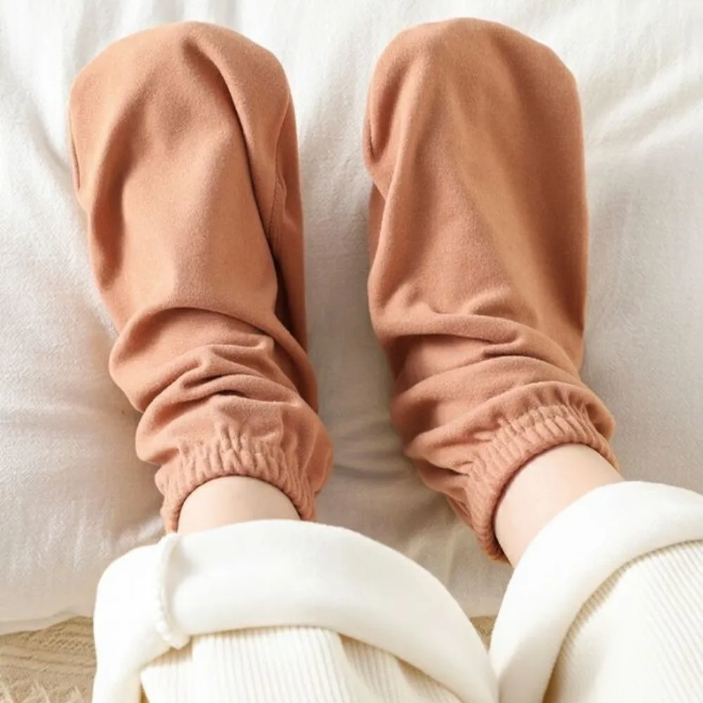 

5 пар сохраняющих тепло носков для сна, мягкие послеродовые свободные чехлы для ног, ночная одежда, однотонные носки с кондиционером, унисекс