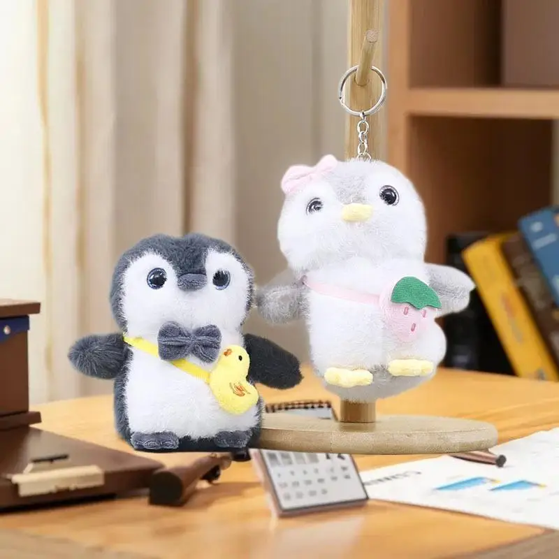Schattige kleine pinguïn pluche pop sleutelhanger - hanger en rugzak hangende decoratie perfect cadeau