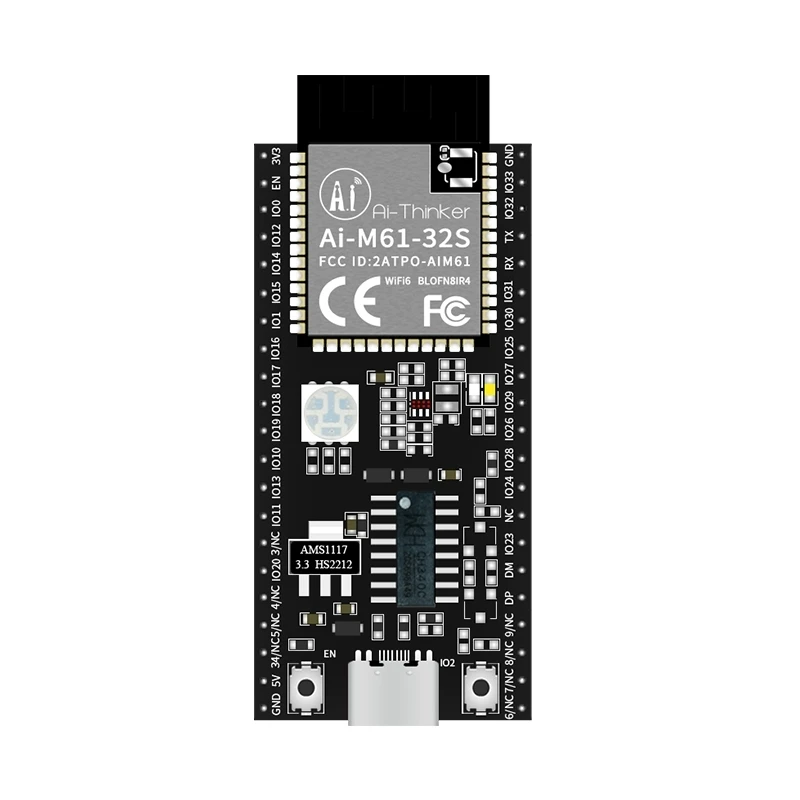 Ai-M61-32S Kit Ai-Xinker WiFi6 Bluetooth BLE5.3 Combo Module BL618 Chip Ai-M61-32S Development Board WiFi-6 Wifi 6 Ai-M61-32S