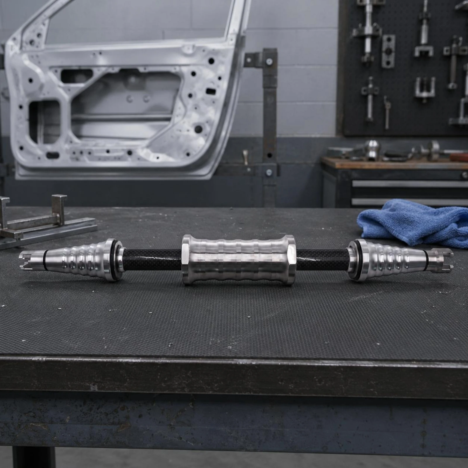 Double-Headed Pull Hammer 44.5 Cm Length Carbon-Fiber Dent Repair Hammer Body Panel Dent Repair Puller Heavy Duty Universal Fit