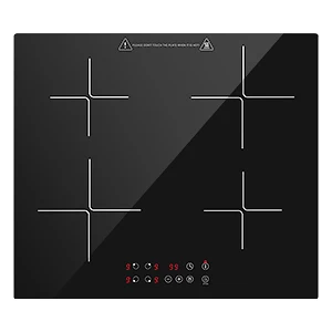 Induktionskochfeld, 4 Platten, integriertes Elektrokochfeld, 60 cm Booster, Touch-Steuerung, 6000 W, 9 Leistungsstufen, 1–99 Minuten, Timer, Kindersicherung – Detail 1