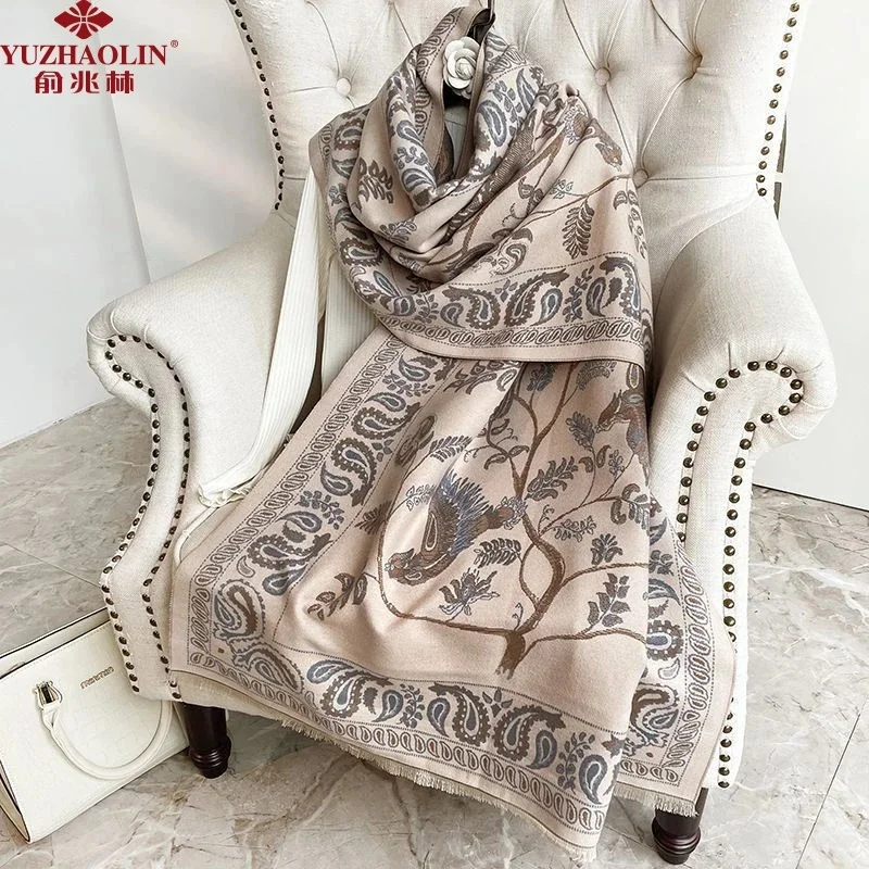 이미테이션 캐시미어 스카프 숄 여성용 가을 겨울 2025 신상 한국 버전 다용도 롱 따뜻한 겸용 스카프 아우터