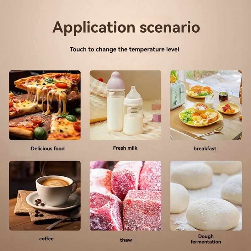 MAKE-placa caliente de mesa doméstica de silicona Flexible plegable, almohadilla calefactora de alimentos de temperatura ajustable de 3 velocidades enchufe estadounidense