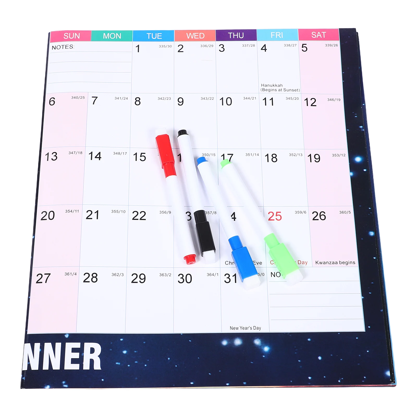 

Erasable Calendar for Office Family Wall Double Sided Home Paper Hanging Planner
