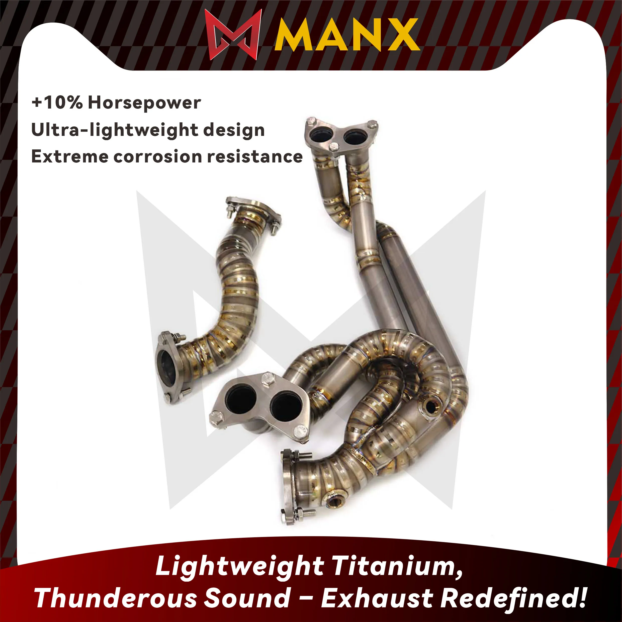 

MANX Titanium Alloy manifold Resonant tube For Toyota 86 2.0L & Subaru BRZ 2.0L Performance Exhaust fitting Header
