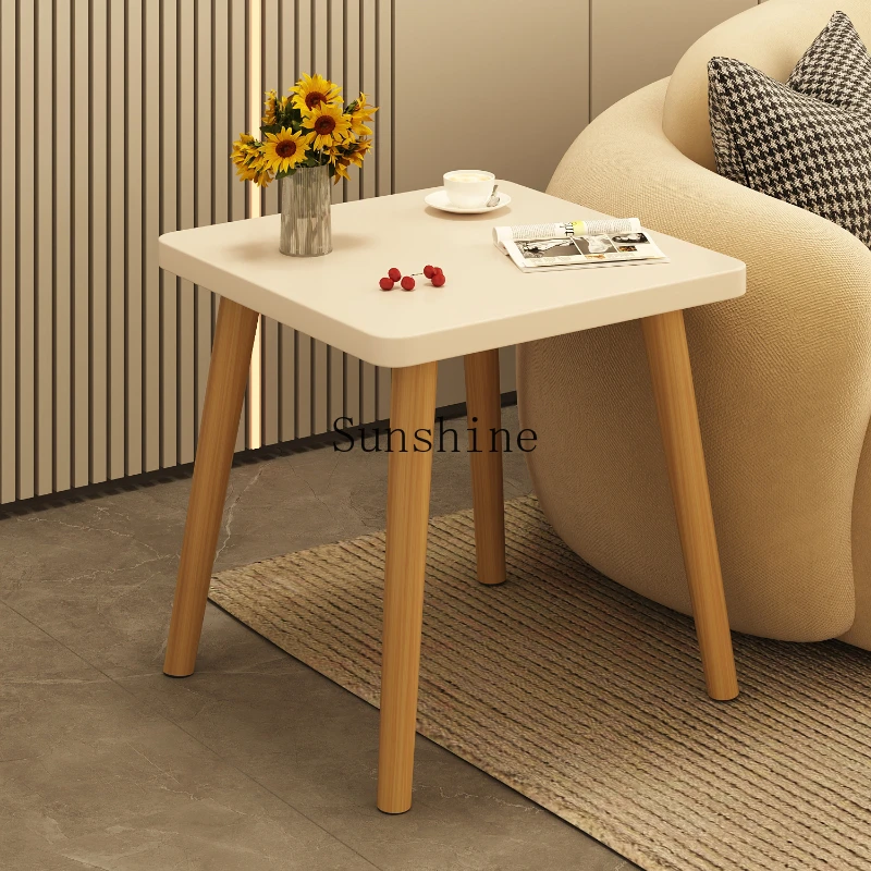 

Coffee table sofa rental house with square solid wood legs balcony tea short table