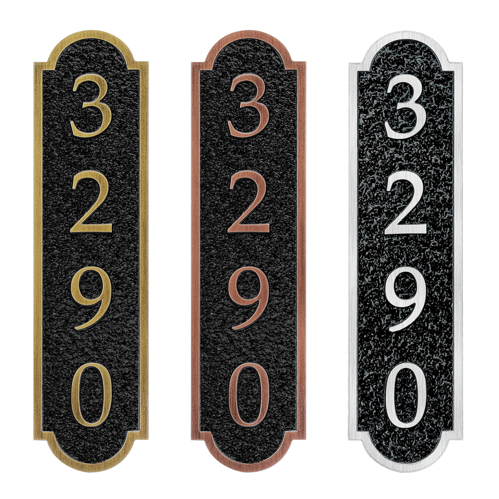 

Vintage Vertical Address Plaque House Number Sign Outdoor Exterior Sign for Hotel Apartments Street Numeros Casa