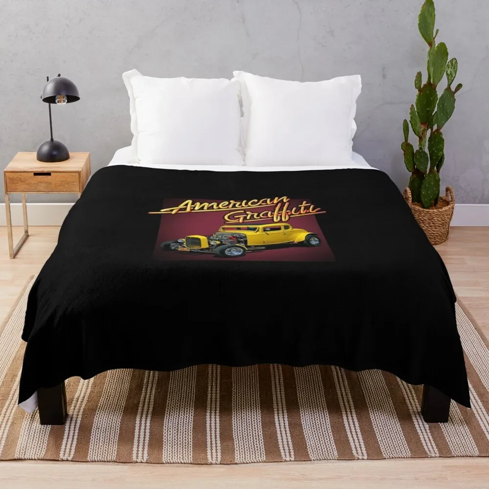 

American Graffiti 70s Classic Car Movies Throw Blanket Warm Comfortable Blanket for Office Napping