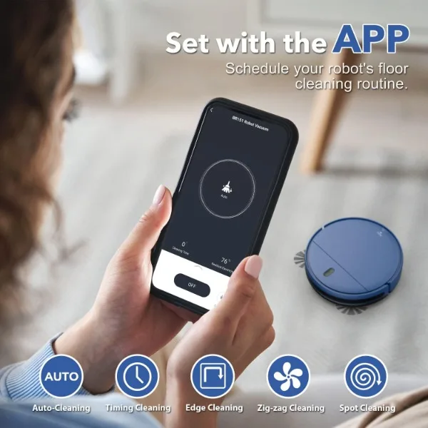 Robot Vacuum and Mop Combo, 2 in 1 Mopping Robotic Vacuum with WiFi/App/Alexa, Robotic Vacuum Cleaner