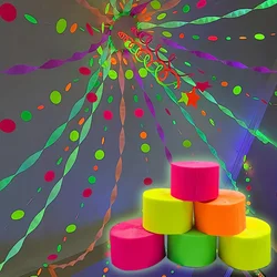 1 pc 30M 4cm UV Glow Tape Neon Party Stickters Glow In The Dark Wedding Birthday Streamers Luminous Blacklight Bright Hanging De