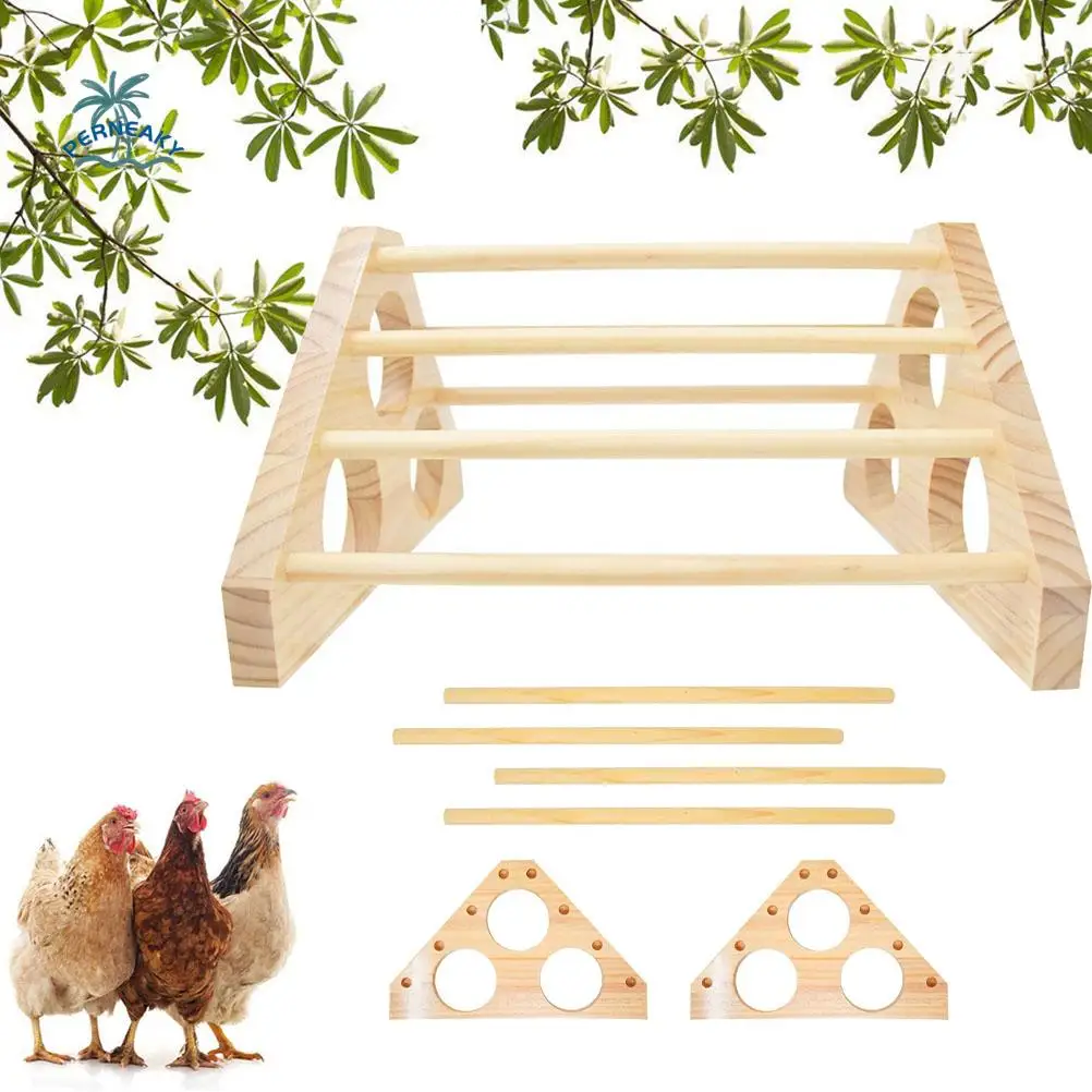 

Farm Ducks Hens Ladder Toy Trainning Roosting Bird Stand Chick Roost Bar Parrot Swing Chicken Perch