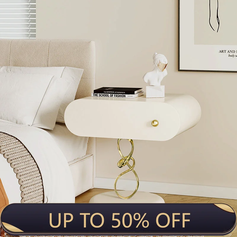 Elegant Premium Unique bedroom Bedside table Storage glamour Nightstands Luxury Modern mesa auxiliar de cama Bedroom Furniture