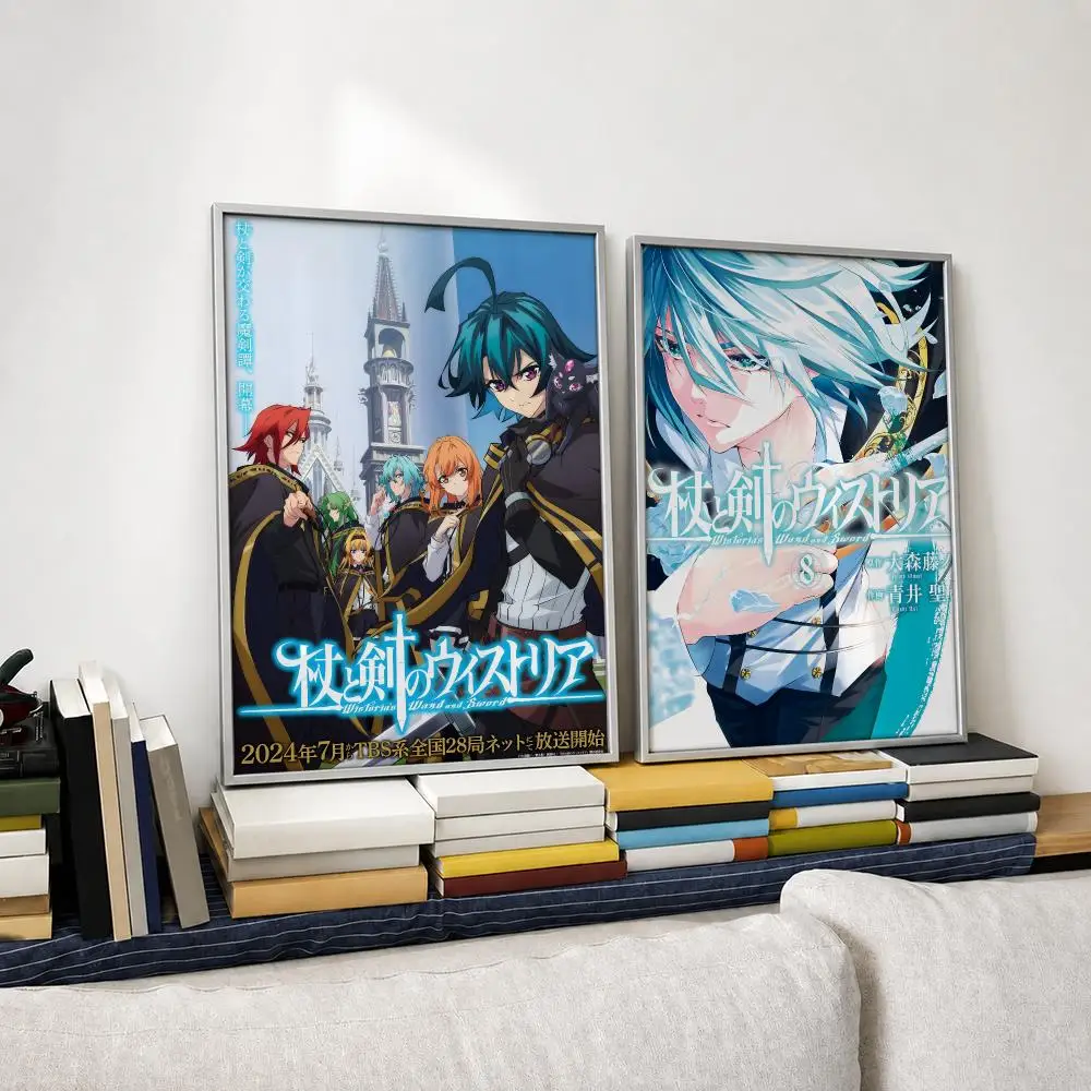Anime Wistoria Wand and Sword Poster Self‑Adhesive Waterproof PP Poster Coffee House Bar Wall Art Sticker Room Home Decor