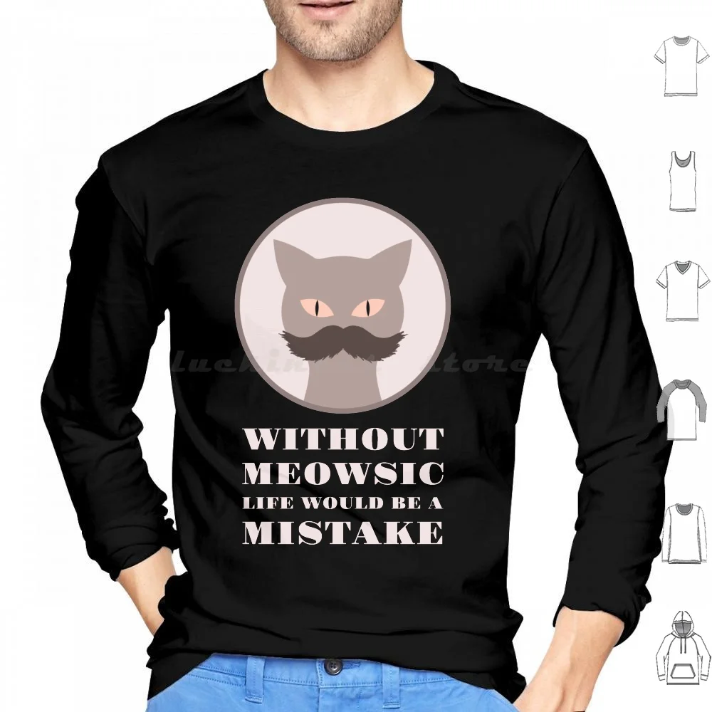 Sweat à capuche pour chat Friedrich Nietzsche, manches longues, Friedrich Nietzsche, philosophe, philosophie, humour drôle, jeu de mots