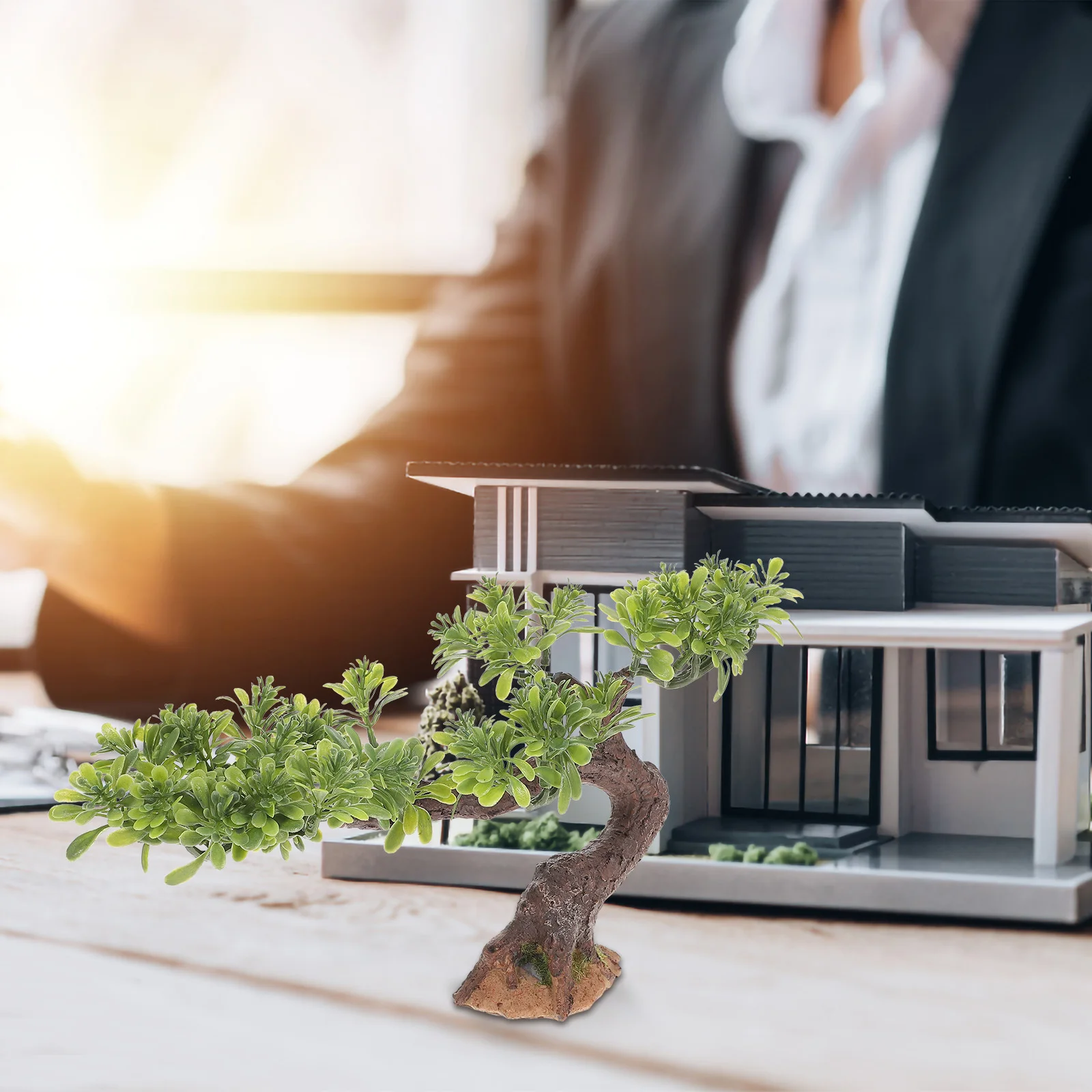 

Decorative Mini Tree Artificial Small Tree Fake Plant Decors Home Indoor Desk Adornment Sand Table Micro Landscape