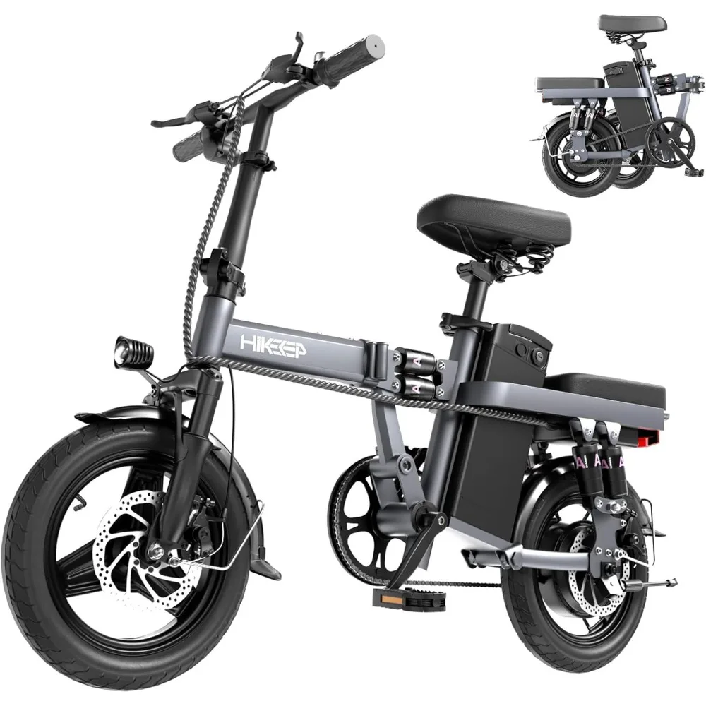 

Foldable Electric Bike for Adults,14" Tire Small Electric Bike Peak 600W Motor,25Mph Ebike for Adults,624Wh Battery E-Bike