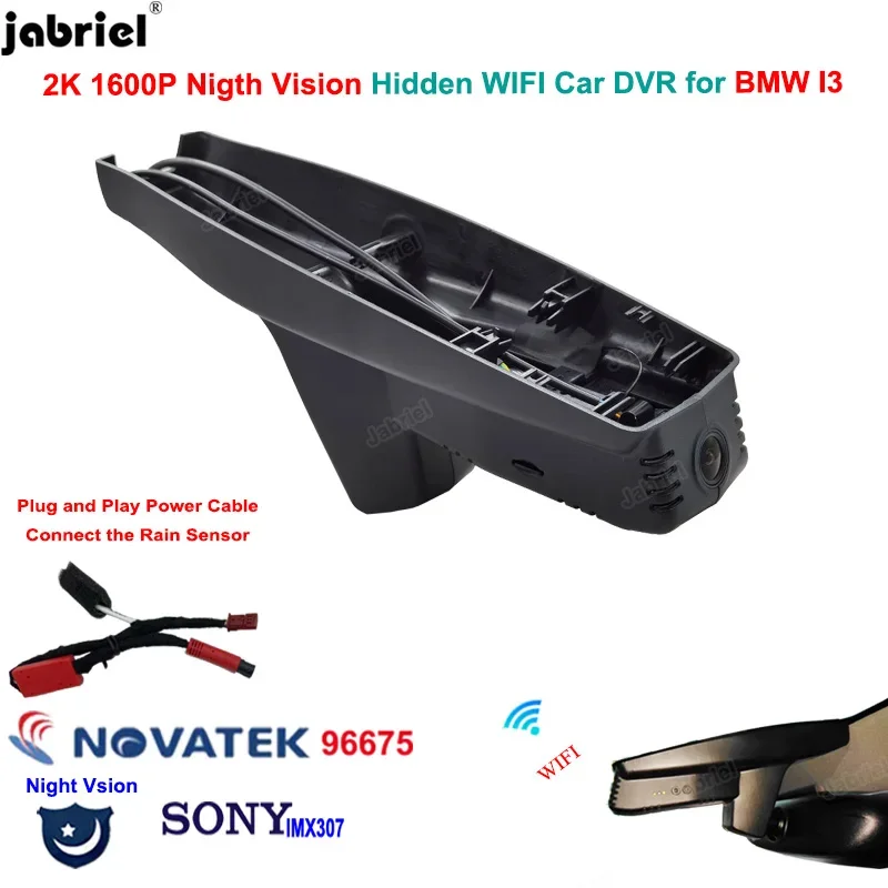 

New 2K 1600P Plug And Play Auto Wifi Dash Cam Car Dvr Cameras for BMW I3 I01 2013 2014 2015 2016 2017 2018 2019 2020 2021 2022