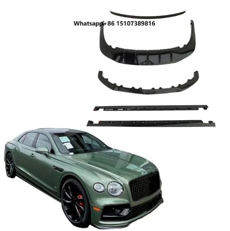

Flying Spur W12 to Small Carbon Body Kit Full Set Front Lip Rear Diffuser, Side Skirts Rear Wing for Spur BODY KIT