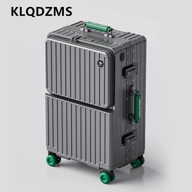 KLQDZMS Laptop-Koffer, Boarding-Koffer mit Frontöffnung, 20 x 4 x 26 Zoll, Lade-Trolley-Koffer, ABS + PC, multifunktionales Gepäck